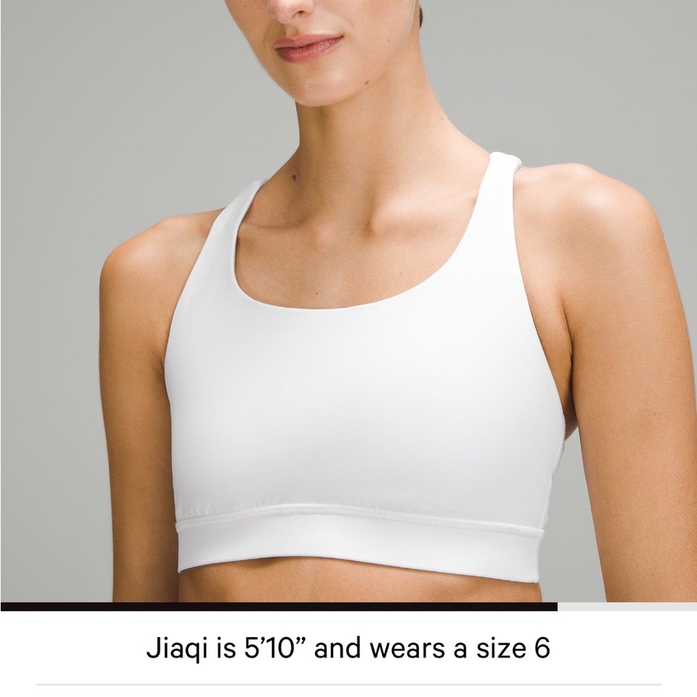 Lululemon White Strappy Sports Bra
